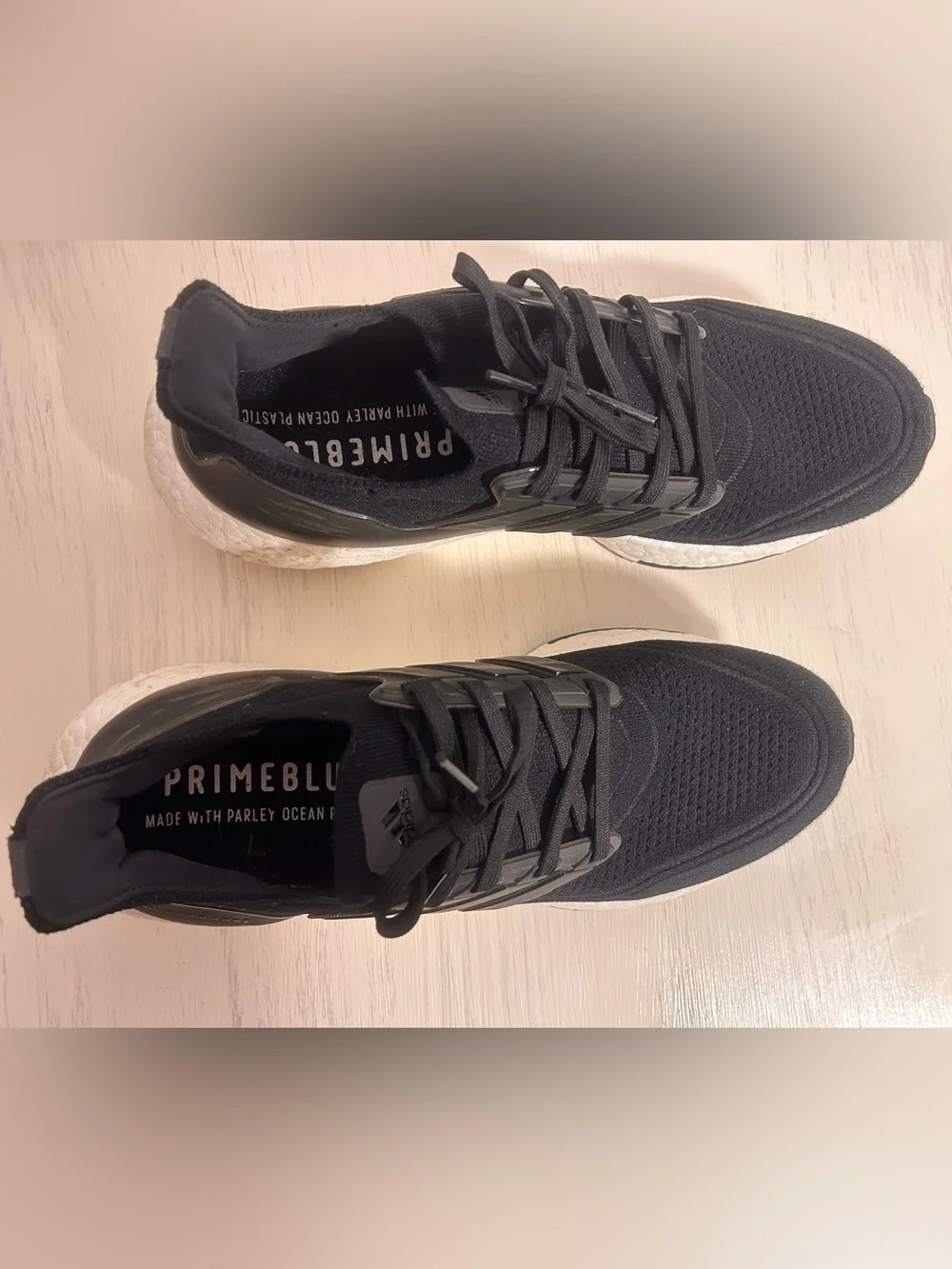 adidas Ultraboost 22 Knit Men's Black and White Running Sneakers